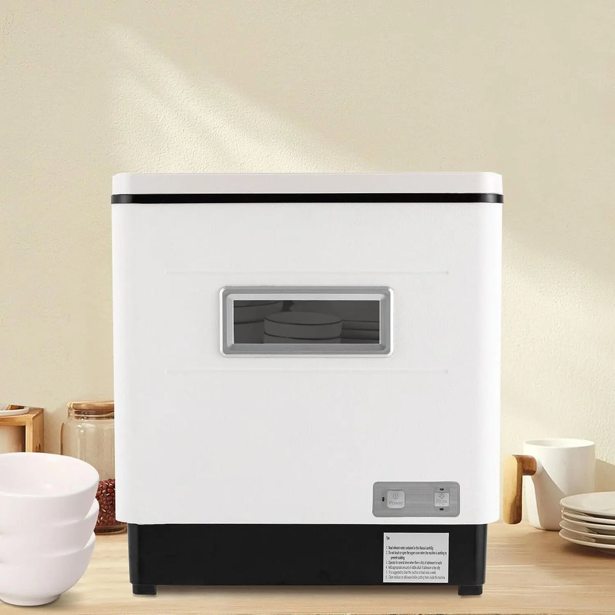 Mini lave-vaisselle – 1500 W, 12 l / 60 l, argenté/blanc