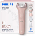 Philips Epilateur Series 9000 - Épilateur sans fil humide et sec Épilateur électrique pour jambes – BRE717, beige/gris