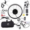 Kit de Conversion de Vélo Électrique 36V 350W Pour 20 Pouces Roue Vélo – gris/noir