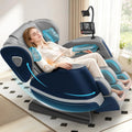 Fauteuil de massage complet avec roulettes et airbags pour massage – gris