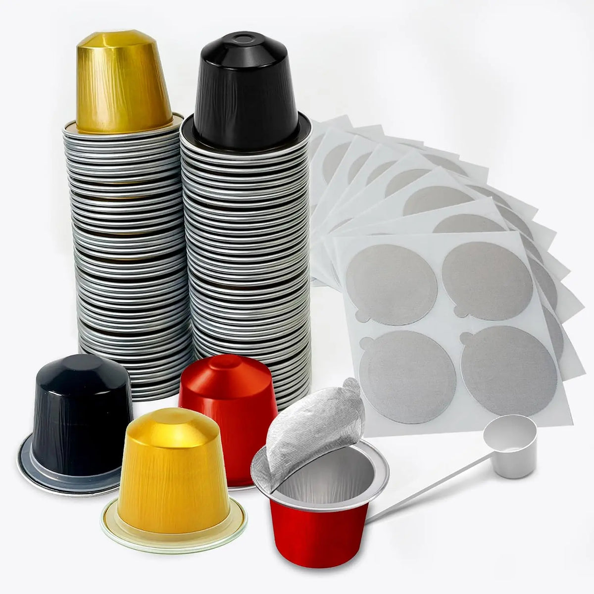 Capsules d'expresso rechargeables pour Nespresso Original Line – gris