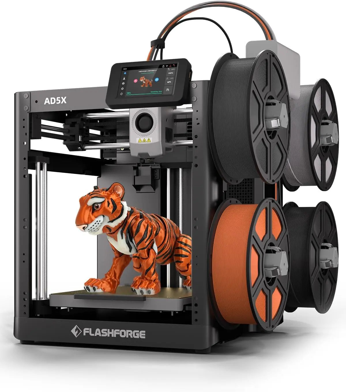 FLASHFORGE AD5X Imprimante 3D Multicolore – 220 x220 x220 mm, gris/noir
