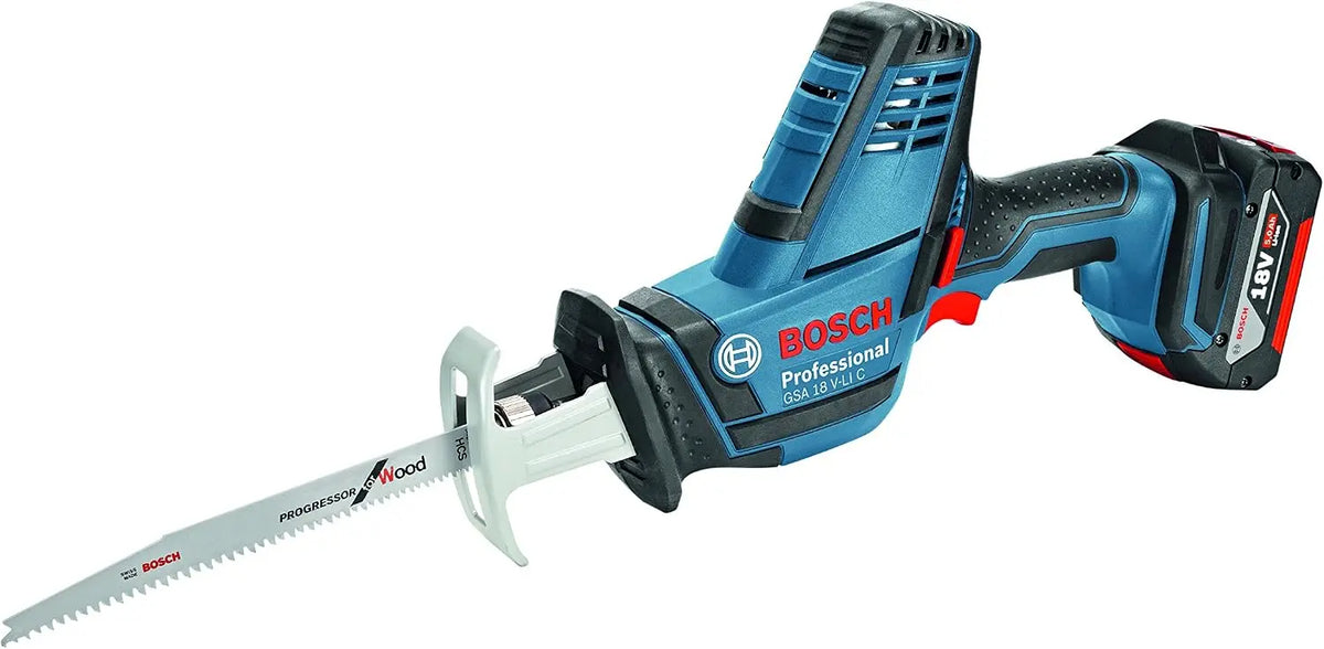 Bosch PRO scie sabre sans-fil GSA 18V-LI C – 5,0 Ah, bleu/gris
