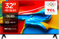 TCL téléviseur 32V4C - 32' HD Smart QLED Direct LED avec Android téléviseur et HDR - Compatible – noir