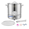 VEVOR Cuve de Brassage 19 L en Acier Inoxydable Cuve Fermentation Bière Fond de Pot à Trois Couches Kit – 280 x 290 mm, argenté