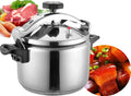 Commerciaux en acier inoxydable 304 de grande capacité Compatible induction 25 litres Couvercle Easy-Lock – argenté