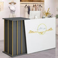 Comptoir Caisse Magasin avec Tiroir Verrouillable Comptoir Accueil Professionnel – gris