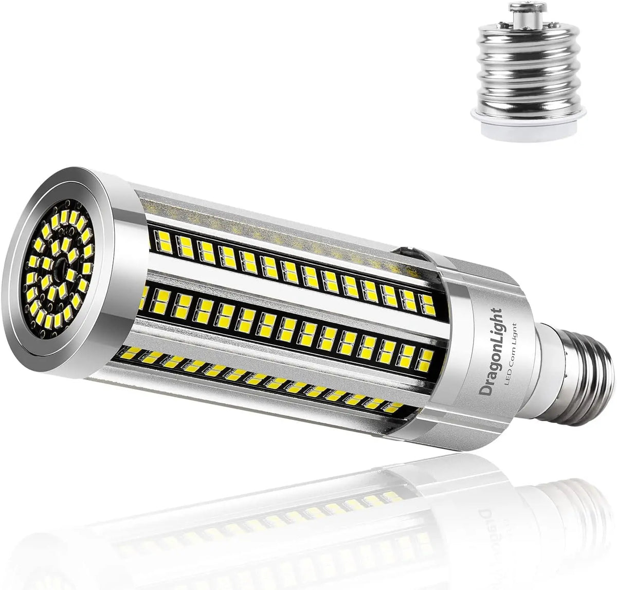 DragonLight 60W Superhell MAIS Light LED Light Fanbless remplacé 500watt - lampe LED E27 avec adaptateur