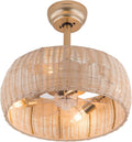 Ventilateur Plafond Rotin – 40 W, beige