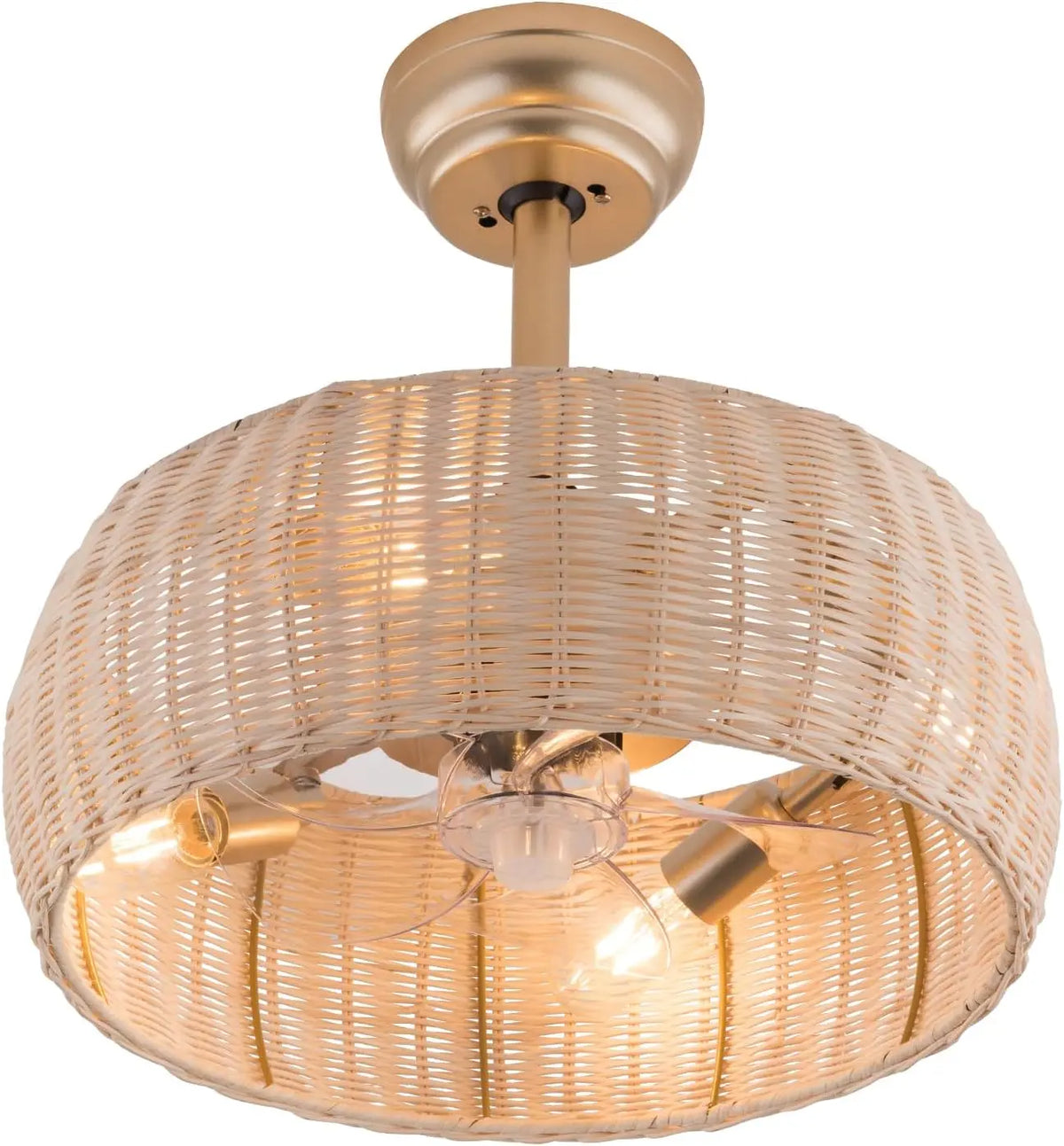 Ventilateur Plafond Rotin – 40 W, beige