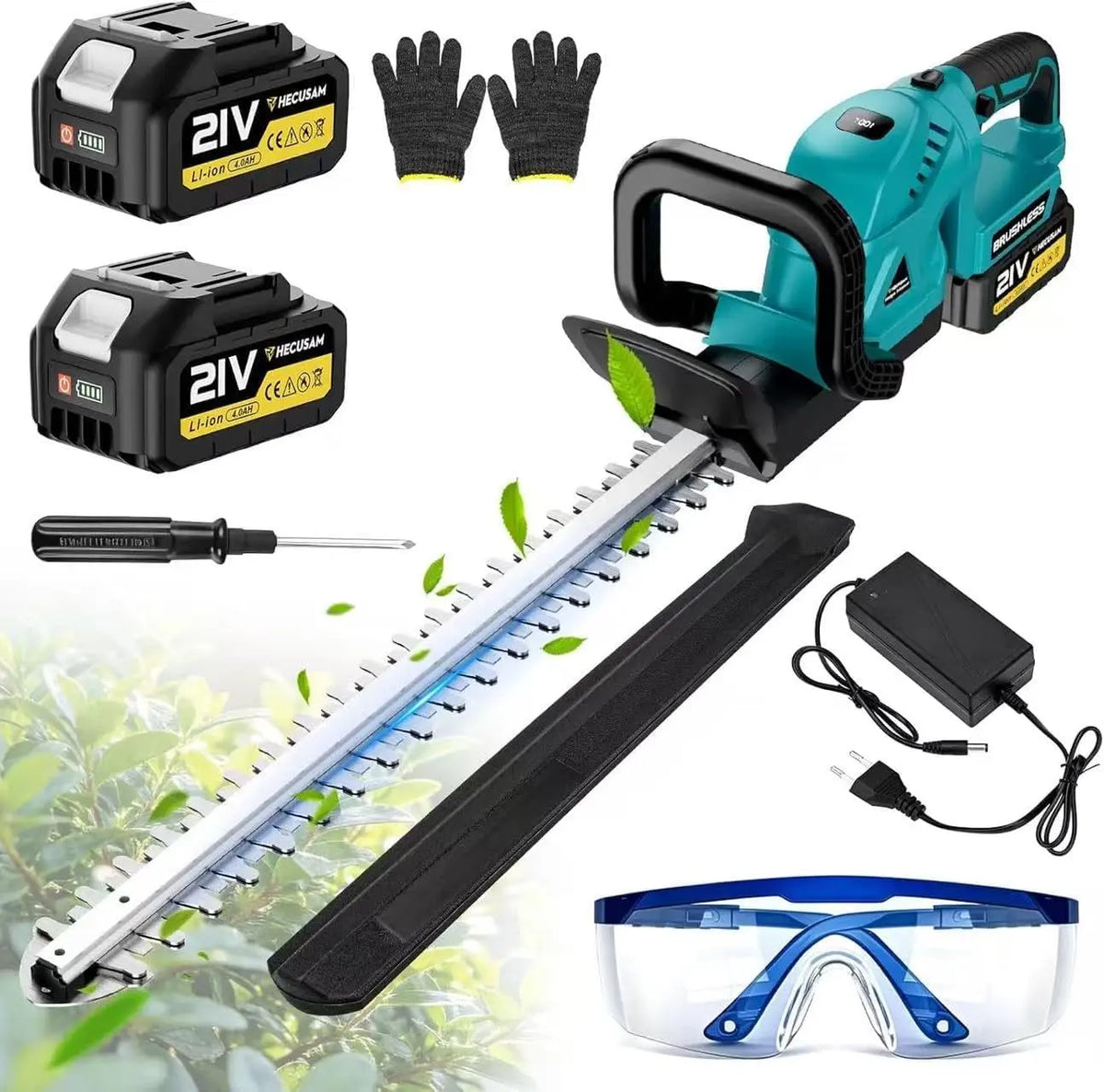 52CM Taille-Haies sans Fil – SK5-, 1000 W, 4,0 Ah, bleu
