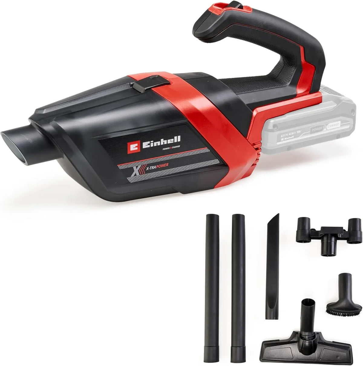 Einhell Aspirateur à Main sans Fil Te-HV 18/06 Li-Solo – gris/noir