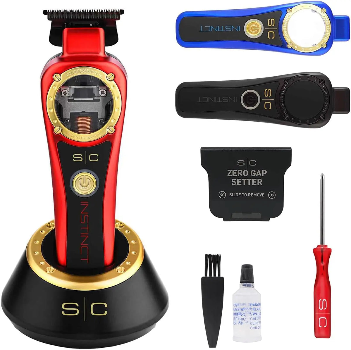 StyleCraft Tondeuse à Cheveux Professionnelle Homme Stylecraft Instinct by Gamma Più – sans fil, 2000 mAh, noir/gris