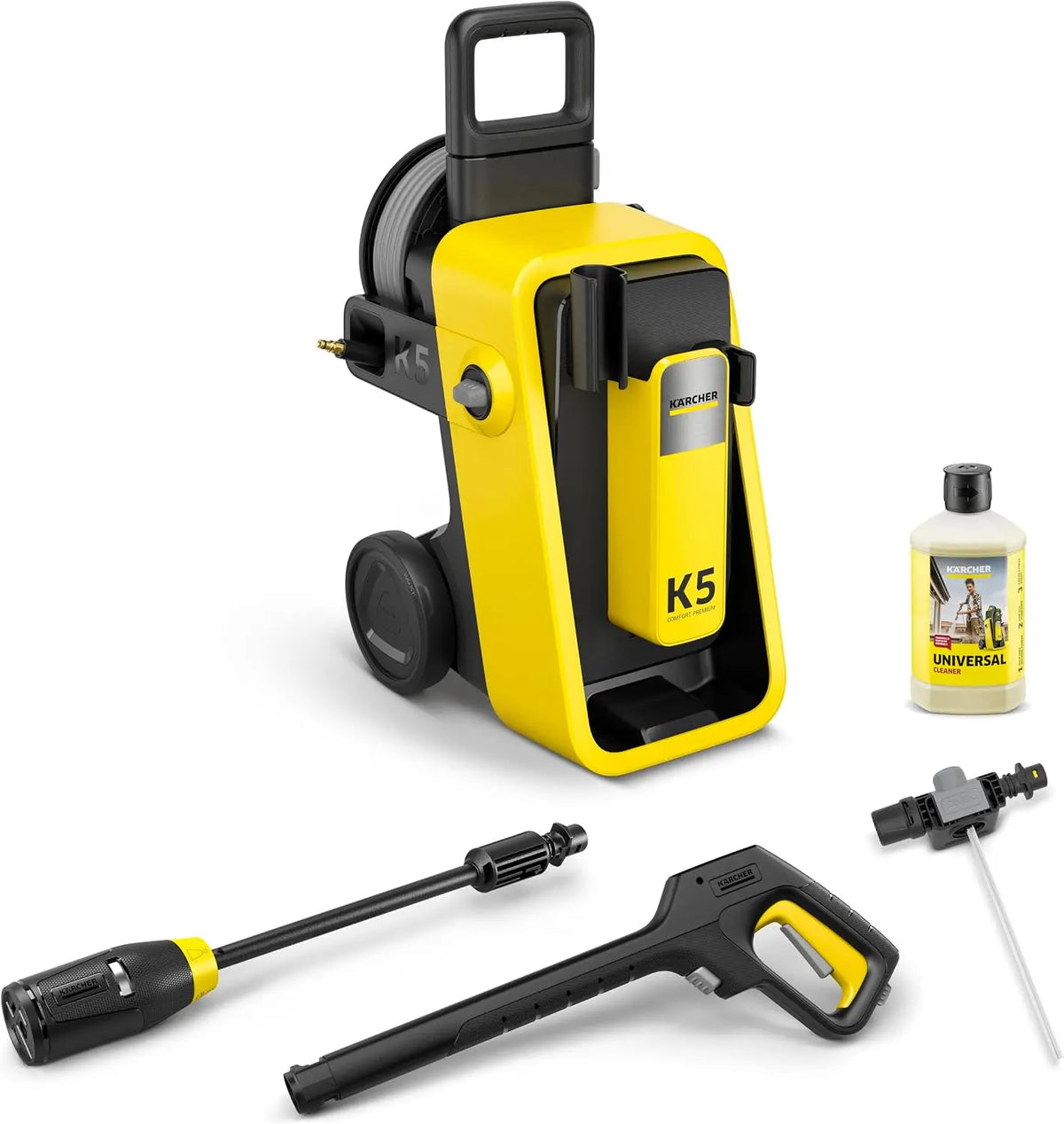 Kärcher Nettoyeur Haute Pression K 5 Comfort – 500 l/h, gris/jaune/noir