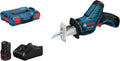 Bosch Professional 12V système scie sabre sans-fil GSA 12V-14 capacité de coupe bois/profilés en métal – 3,0 Ah, bleu/noir/gris