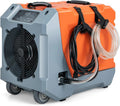 COSTWAY Déshumidificateur Commercial 85L/Jour avec Pompe 2 Roues Orange
