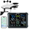 Sainlogic Station météo WiFi avec capteur extérieur – 2,4 GHz, noir/gris