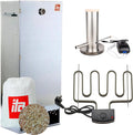 ITA Fumoir électrique 7003 - Kit fumoir avec chauffage et générateur de fumée - Armoire de fumage XL – gris/blanc