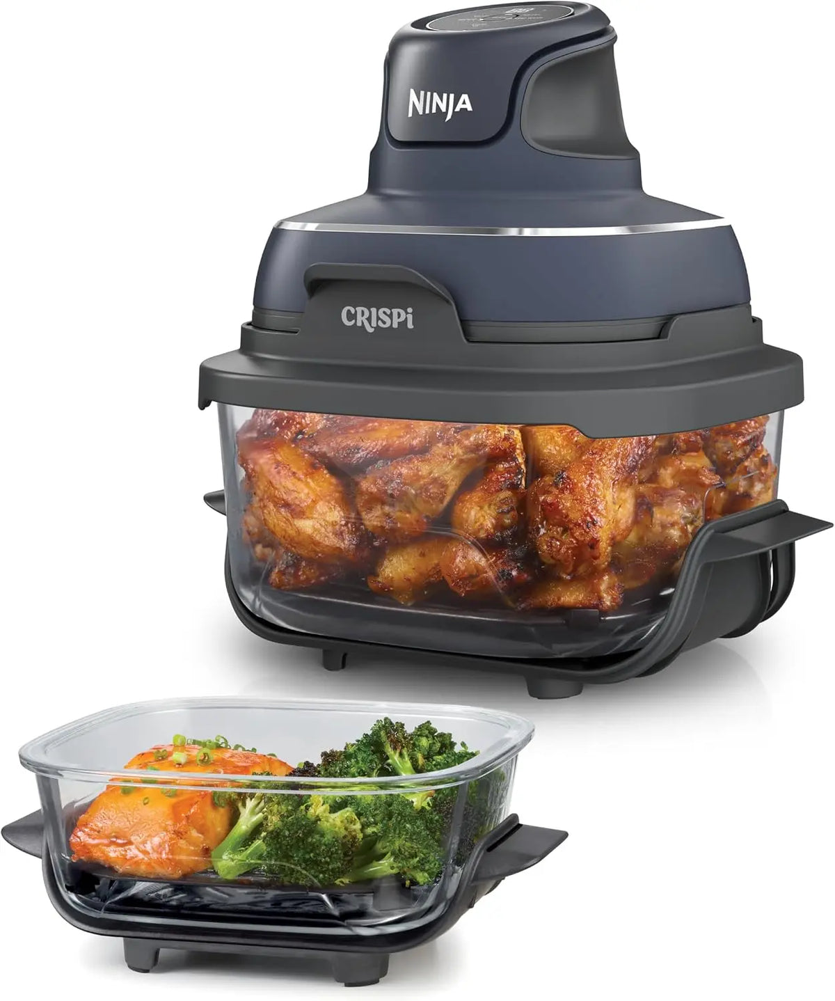 Ninja CRISPi Air Fryer Design Compact 4-en-1 friteuse – 1700 watts / 1700 W, 1,4 L, gris