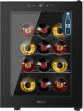 Cecotec Cave à Vin Bolero GrandSommelier 1255 CoolCrystal E – 12 Bouteilles, noir