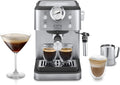 De'Longhi Linea Classic EM450.M Machine à café manuelle avec tige vapeur – 1,7 litre, gris