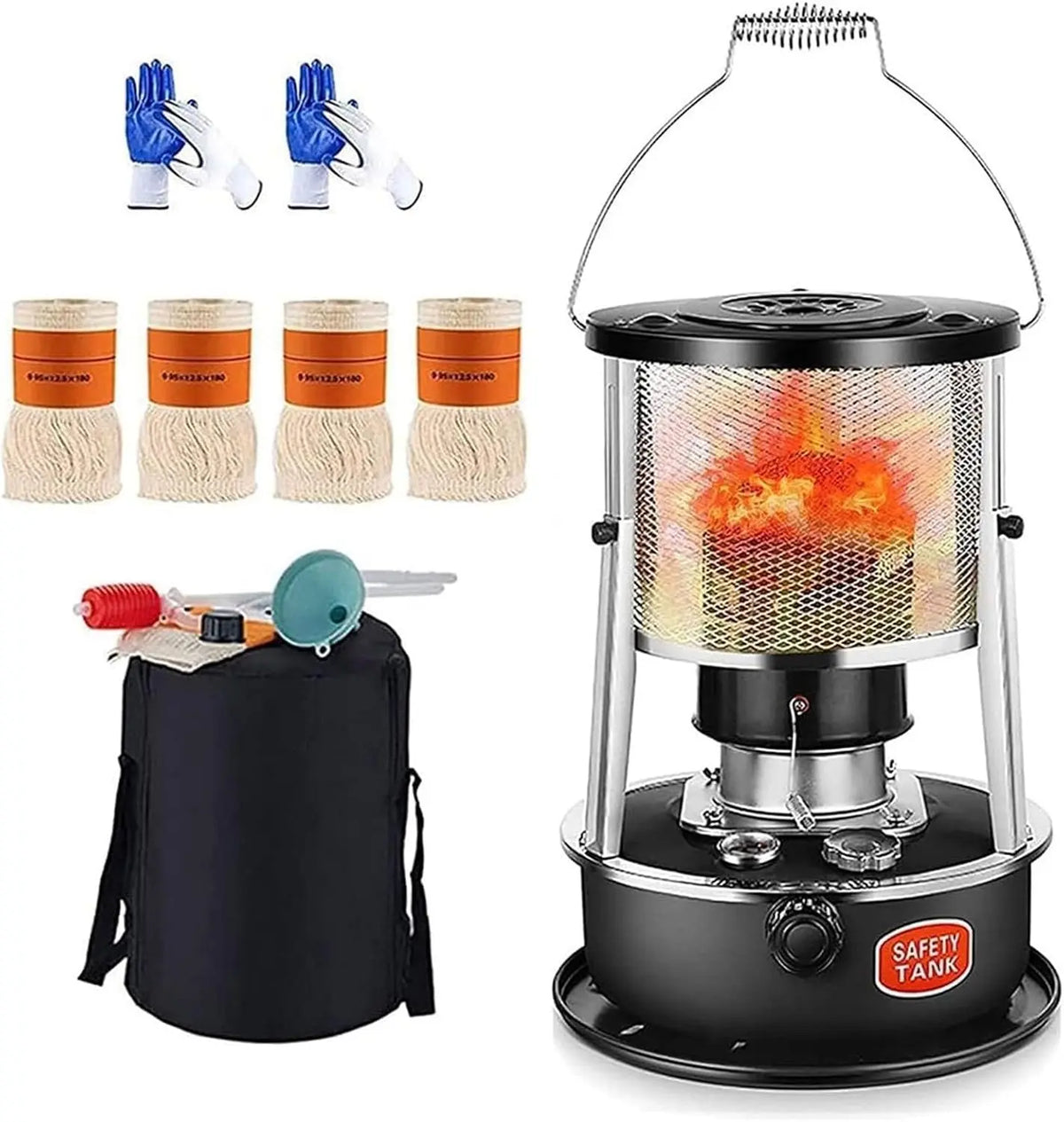 Chauffage à huile portable – 2300 W, 0,25 L/h, argenté