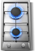 SNDOAS Plaque Gaz 2 Feux 30cm – gris/bleu