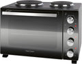 Mini-four ProfiCook avec plaques de cuisson et broche rotative – 1500 W / 700 W, 32 litres, 60 Hz, gris/noir