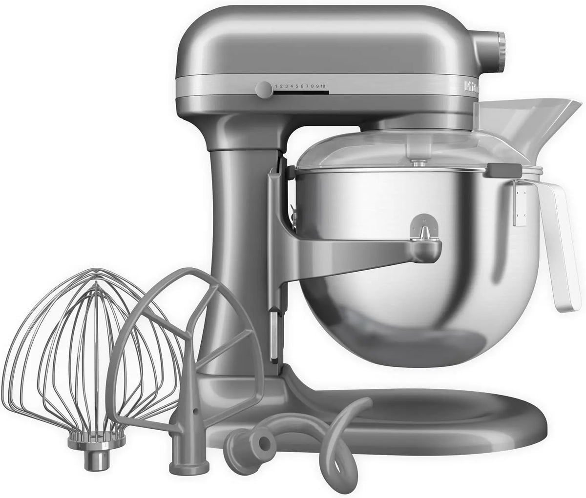 KitchenAid Robot Pâtissier Professionnel 6.6L Relevage Bol – 6,6 L, argenté
