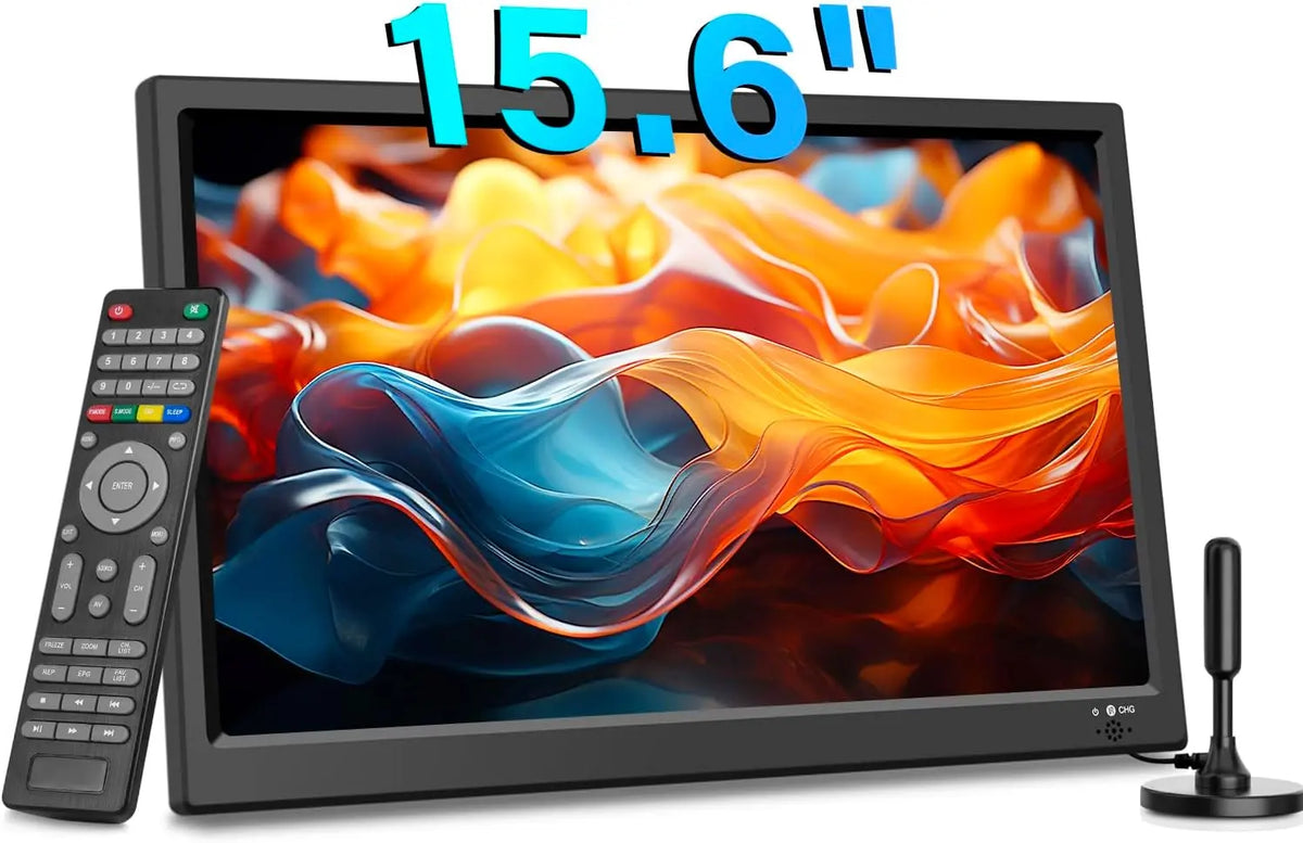 KCR téléviseur portable 15,6 Pouces – DVB-T2, noir