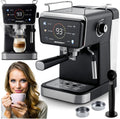 Berdsen Machine à café - Machine à expresso - 1,5 l - 20 bar - Mousseur à lait - 2 filtres - Cool – 1350 W