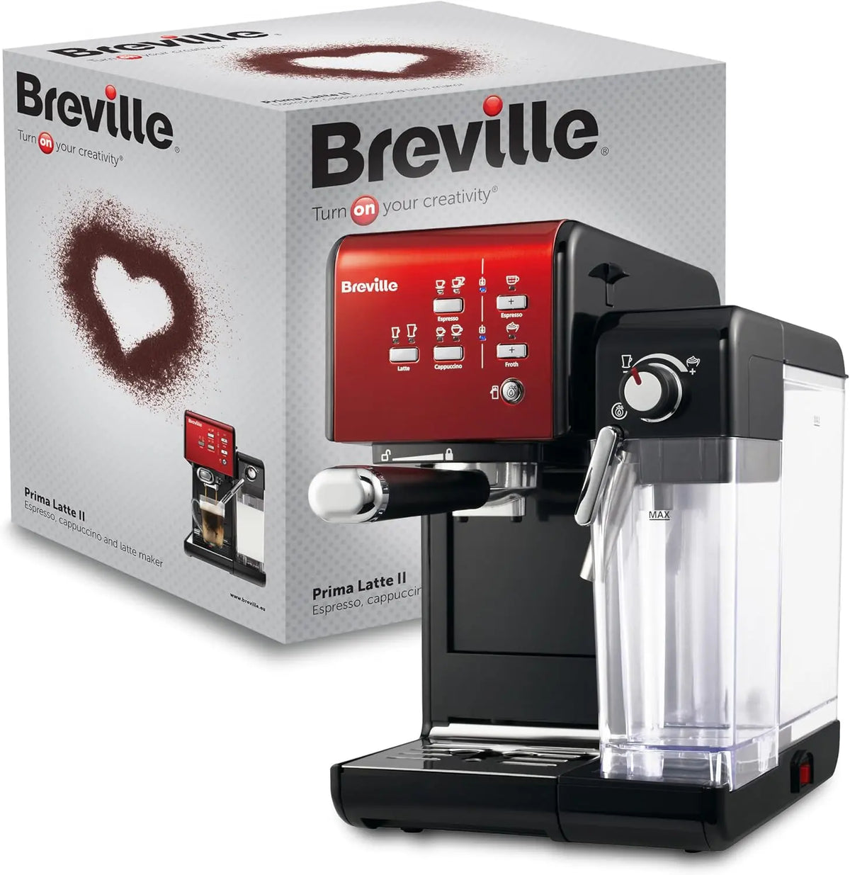 Breville Prima Latte II Espresso machine à café – gris/noir