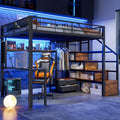 Lit Mezzanine Enfant 140x200 cm – 2 Places, noir