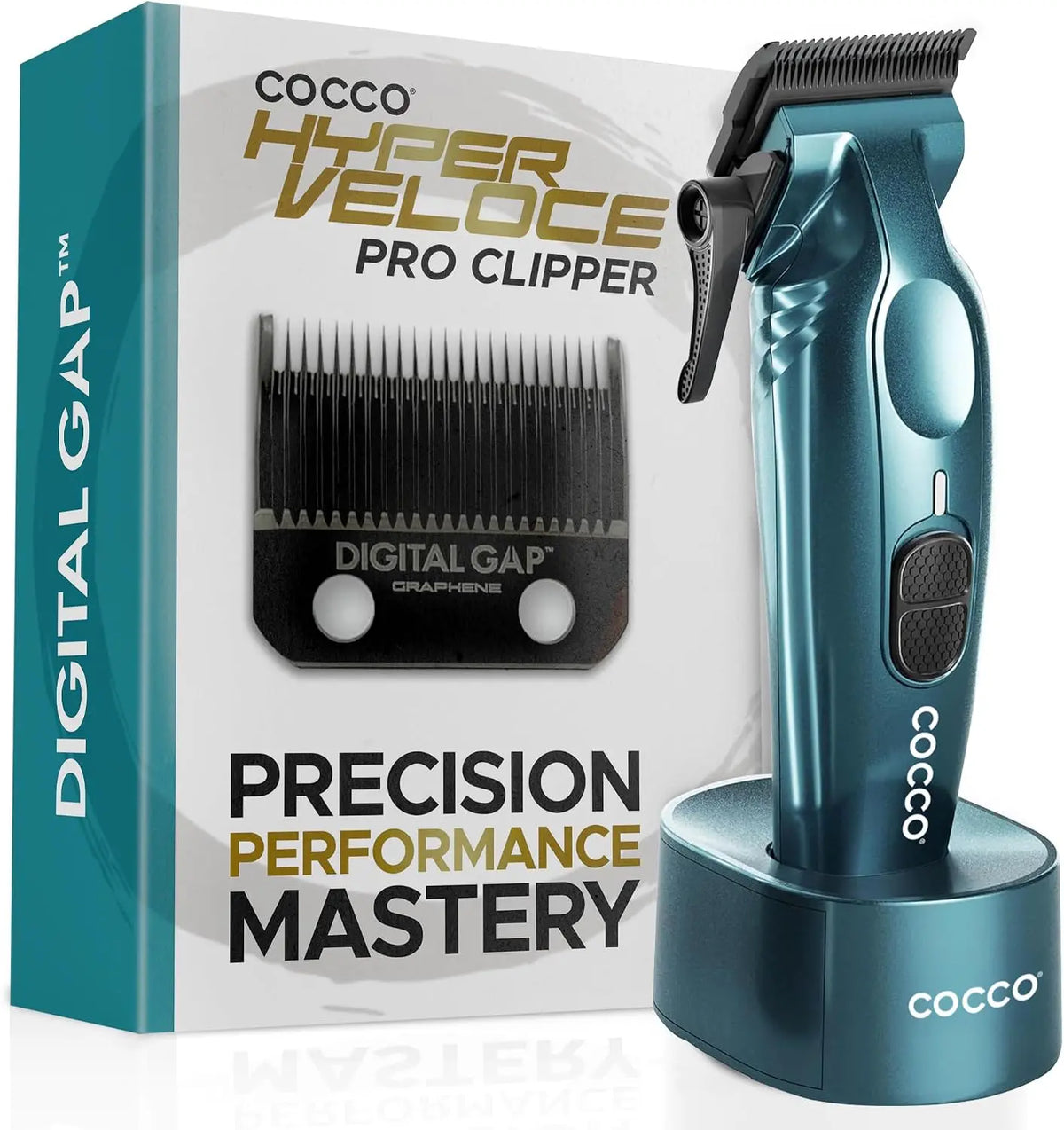 Cocco Hyperveloce Pro Clipper Dark Teal - tondeuse – bleu/gris