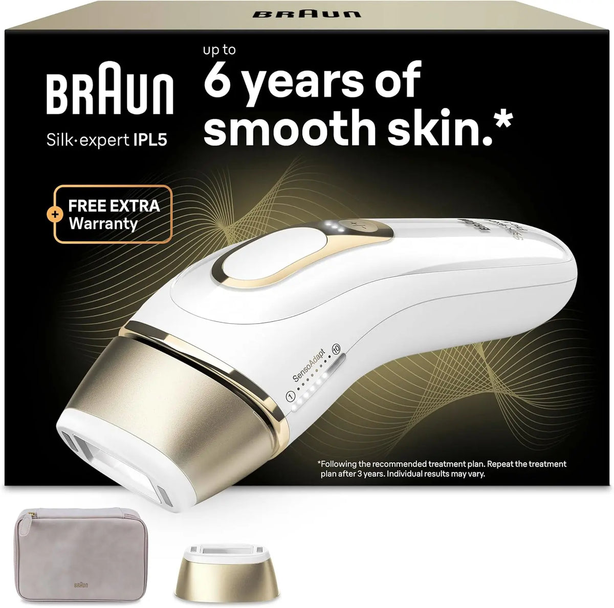 Braun Epilateur Lumiere Pulsee Silk·Expert Pro 5 PL5100 – blanc