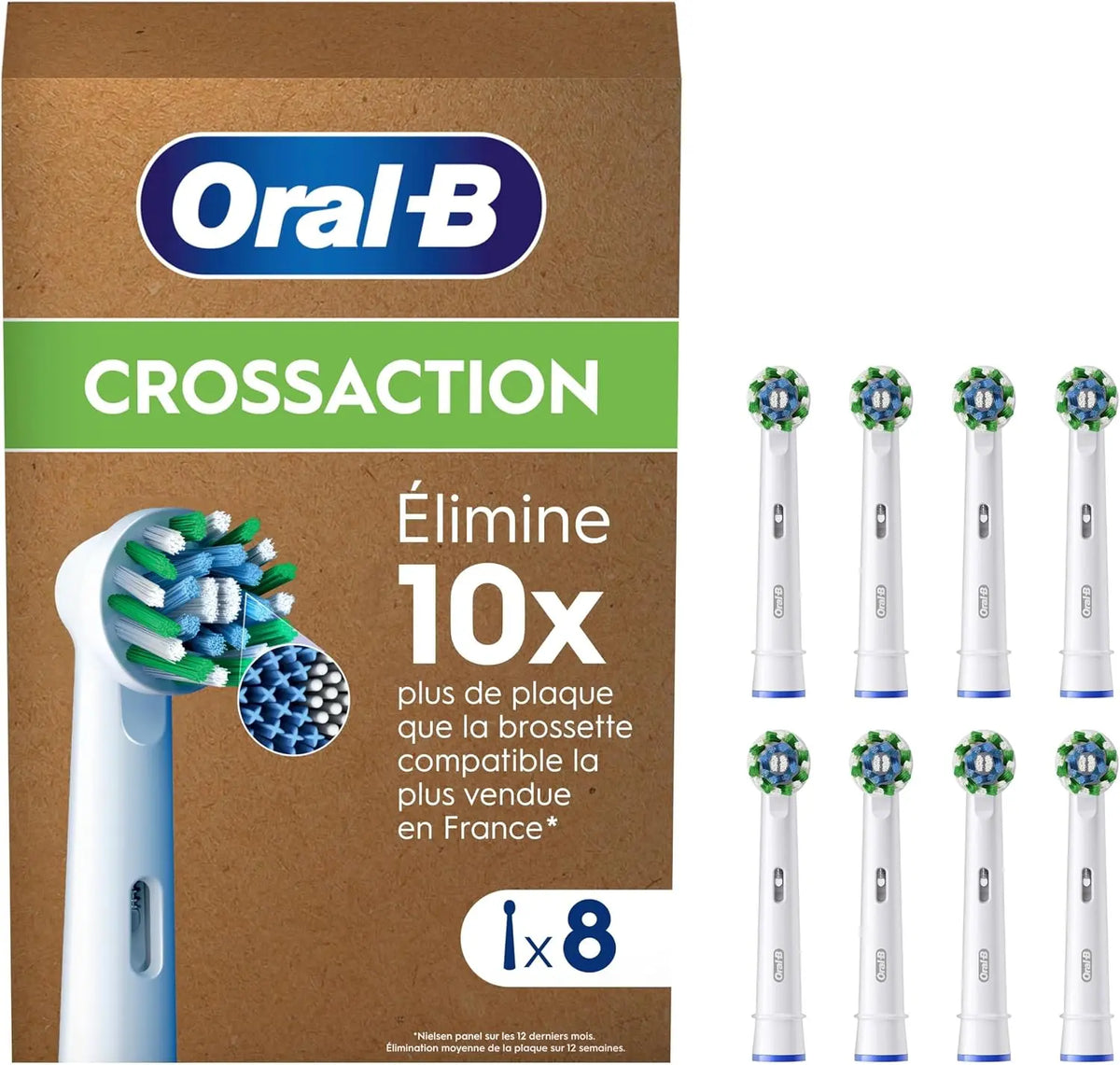 Oral-B Brossettes de Rechange Cross Action – blanc