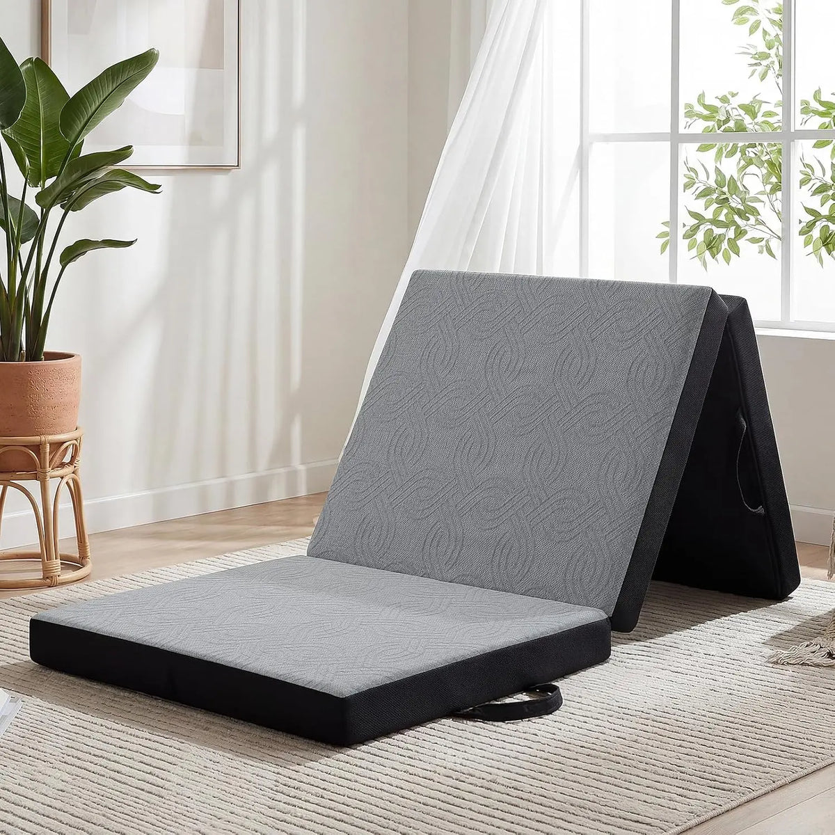 Matelas Pliable 120 x 190 x 10 cm – gris