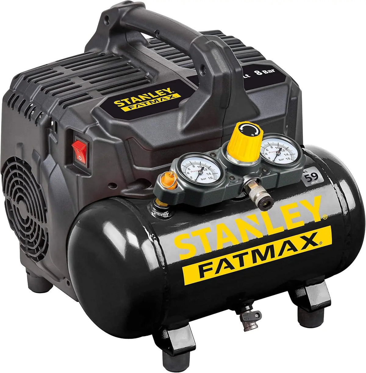 Stanley Compresseur FATMAX DST 101/8/6 FMXCM00 - Compresseur d'air portable et pour voiture 8 bars - 6 L