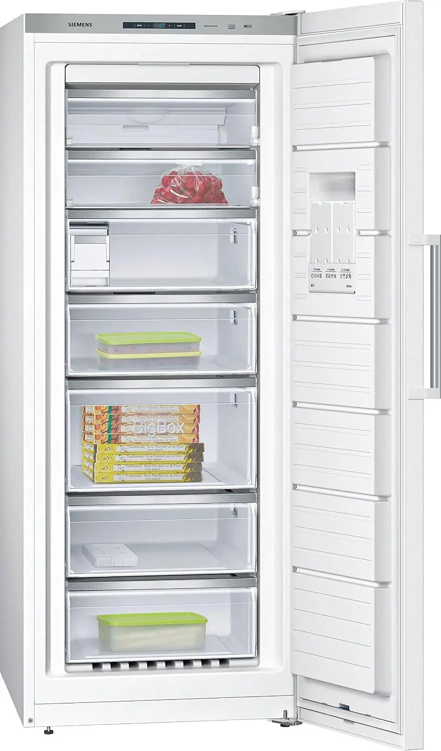 Siemens GS54NAW42 Congélateur Autonome Droit Blanc A+++ 323L - 22kg/24h - 25h Autonomie - LED - 2.3m – 120 W, 187 kWh