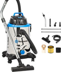 Vacmaster Aspirateur Eau et Poussière INOX 1500W 30L Fonction soufflante – argenté