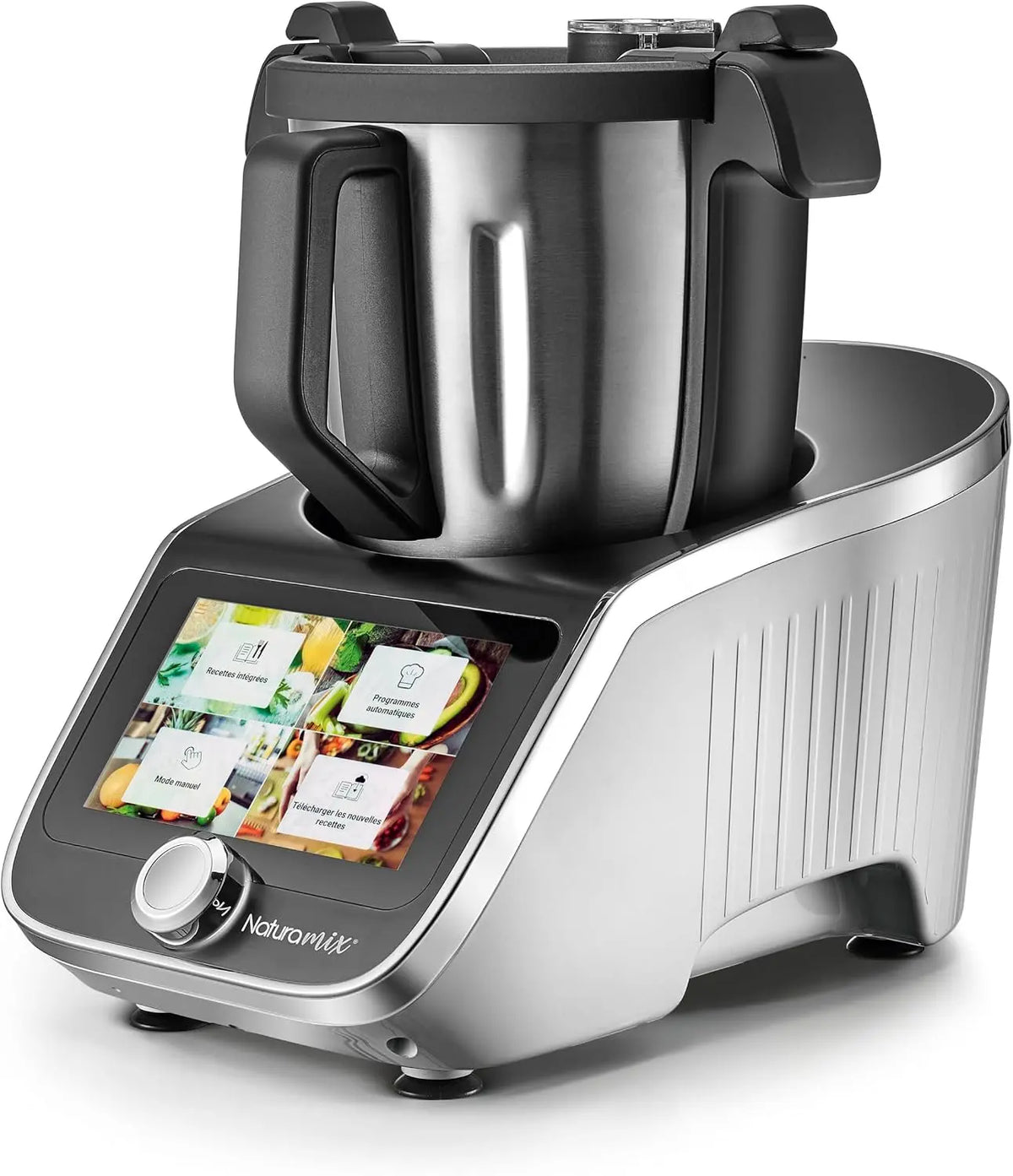 ROBOT CUISEUR XL - NATURAMIX - Robot cuiseur multifonctions avec bol xl – 1000 W, 4,5 L, gris/noir
