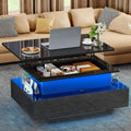 YITAHOME Table Basse Relevable – gris/bleu
