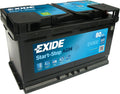 Exide EK800 - Batterie Voiture AGM - 12 V 80Ah 800A - Compatible Start et Stop – noir/bleu/gris
