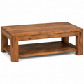 Table basse en acacia massif brun naturel 115x60x40 cm