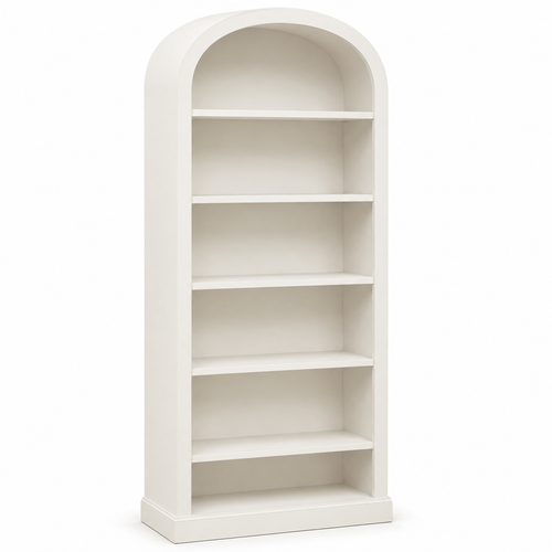 Bibliothèque blanche à arches et 5 niveaux 90x35x190 cm