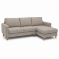 Canapé angle réversible en tissu grège 245x160x82 cm