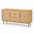 Enfilade chêne clair 2 portes et 3 tiroirs 170x42x78 cm